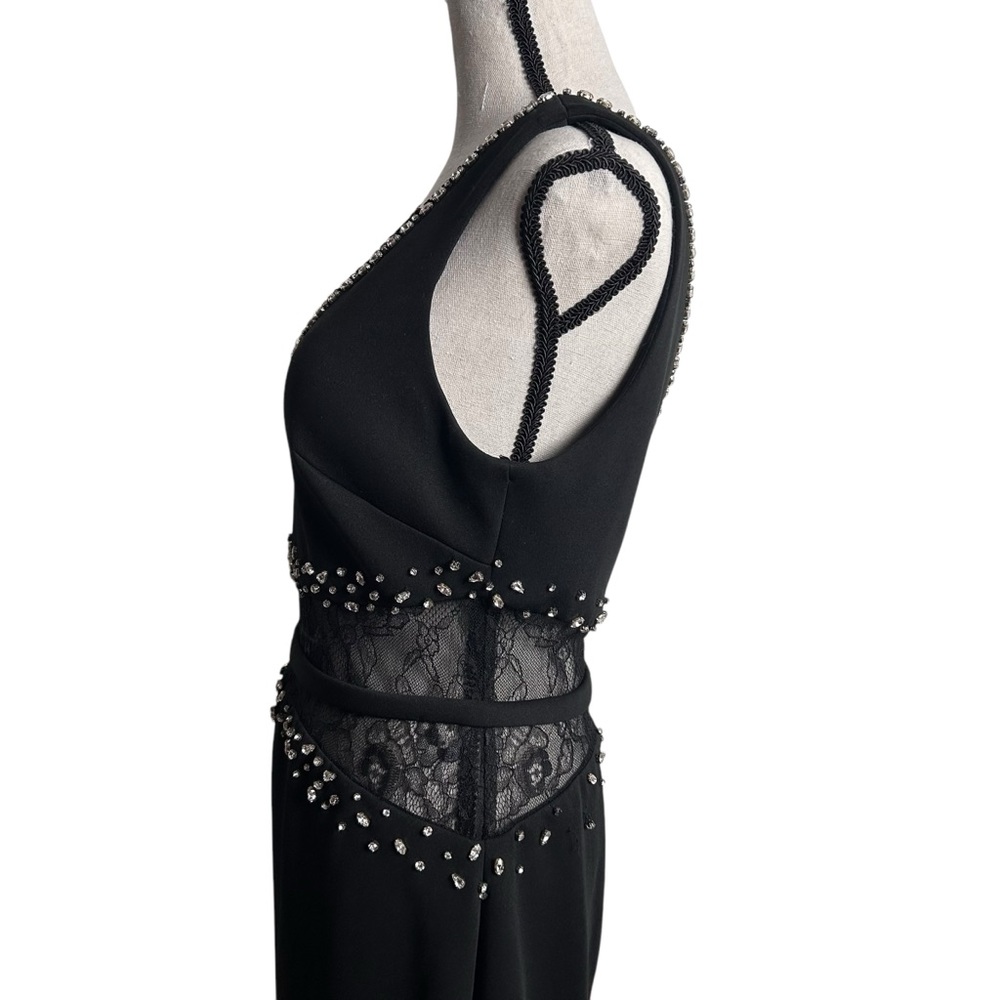Basix Black Label Lace Beaded BodyCon Dress EUC SZ8 - Picture 5 of 10